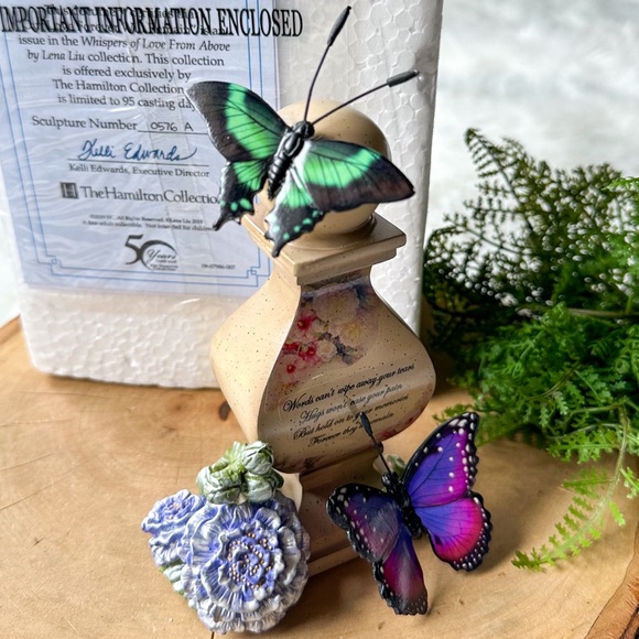 Lena Liu Whispers of Love From Above Figurine Butterfly Our Will Forever Remain - Picture 2 of 5